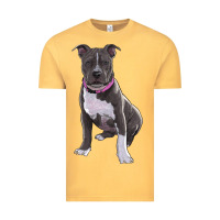 Vintage Mustard pitbull Vintage Tee - RanaPortraitStore