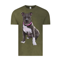 Vintage Olive pitbull Vintage Tee - RanaPortraitStore