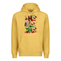 Antique Gold ho ho ho reindeer Premium Hoodie - MaliasSmallBusiness