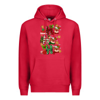 Cardinal ho ho ho reindeer Premium Hoodie - MaliasSmallBusiness