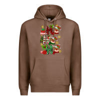 Chestnut ho ho ho reindeer Premium Hoodie - MaliasSmallBusiness
