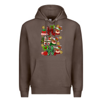 Coffee ho ho ho reindeer Premium Hoodie - MaliasSmallBusiness