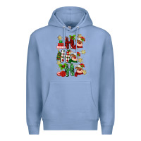 Colony Blue ho ho ho reindeer Premium Hoodie - MaliasSmallBusiness