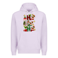 Lilac ho ho ho reindeer Premium Hoodie - MaliasSmallBusiness