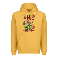 Mustard ho ho ho reindeer Premium Hoodie - MaliasSmallBusiness