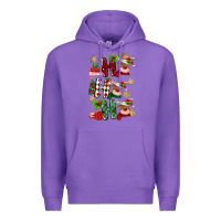 Purple ho ho ho reindeer Premium Hoodie - MaliasSmallBusiness