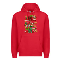 Red ho ho ho reindeer Premium Hoodie - MaliasSmallBusiness