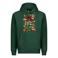 Sports Green ho ho ho reindeer Premium Hoodie - MaliasSmallBusiness