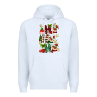 White ho ho ho reindeer Premium Hoodie - MaliasSmallBusiness