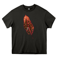 Asphalt croton leaf Heavy Core Tee - LillyAllenDesigns