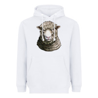 White dorset sheep head Heavyweight Hoodie - LillyAllenDesigns