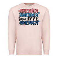 Pale Pink america since 1776 Premium Sweatshirt - MaliasSmallBusiness