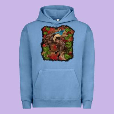 Valentines Day Cowboy Cactus Rose Urban Hoodie Designed By Ranaportraitstore