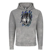 Cloud Rock Wolf scratch mark Vintage Hoodie - RanaPortraitStore