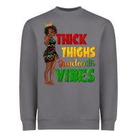 Storm thick thighs juneteenth vibes with afro black woma Heavyweight Sweatshirt - texasbilliewilder