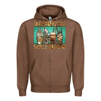 Chestnut skeleton coffee cups Zipper Hoodie - Jasminsmagicworld