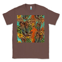 Chestnut western boots and sunflowers seamless pattern Classic Tee - HRA Design Shop
