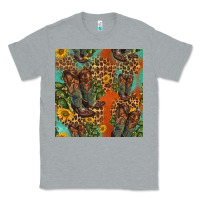 Heather Grey western boots and sunflowers seamless pattern Classic Tee - HRA Design Shop