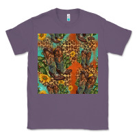 Lavender western boots and sunflowers seamless pattern Classic Tee - HRA Design Shop