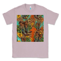 Lilac western boots and sunflowers seamless pattern Classic Tee - HRA Design Shop
