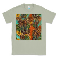 Matcha western boots and sunflowers seamless pattern Classic Tee - HRA Design Shop