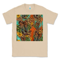 Mushroom western boots and sunflowers seamless pattern Classic Tee - HRA Design Shop