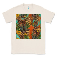 Natural western boots and sunflowers seamless pattern Classic Tee - HRA Design Shop