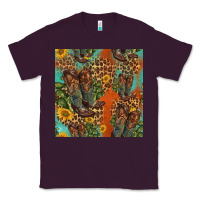 Plum western boots and sunflowers seamless pattern Classic Tee - HRA Design Shop