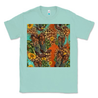 Seafoam western boots and sunflowers seamless pattern Classic Tee - HRA Design Shop