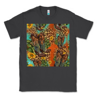 Smoke western boots and sunflowers seamless pattern Classic Tee - HRA Design Shop