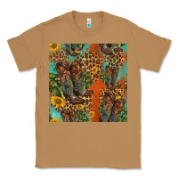 Western Boots And Sunflowers Seamless Pattern Classic Tee | Teevron