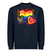 Navy pride hearts Heavyweight Sweatshirt - Zillion Design Studio