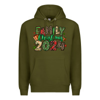 Army Green family christmas 2024 Premium Hoodie - MaliasSmallBusiness