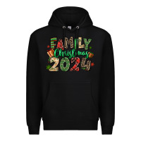 Black family christmas 2024 Premium Hoodie - MaliasSmallBusiness