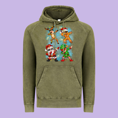 Dabbing Christmas Vintage Hoodie Designed By Zillion Design Studio