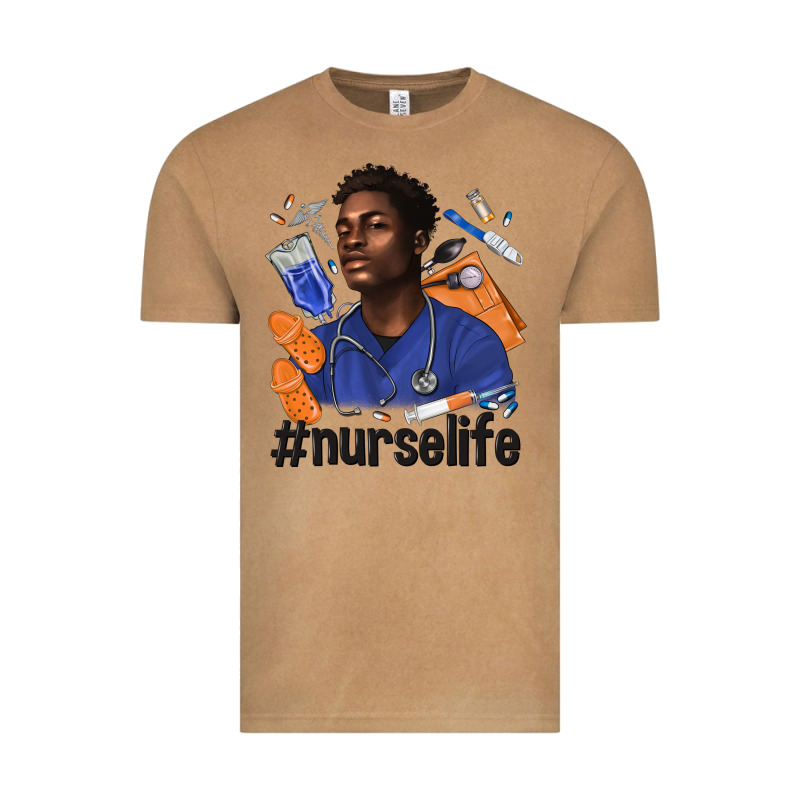 Afro Man Nurse Life Vintage Tee by texasbilliewilder | Teevron