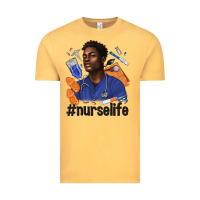 Vintage Mustard afro man nurse life Vintage Tee - texasbilliewilder