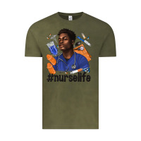 Vintage Olive afro man nurse life Vintage Tee - texasbilliewilder