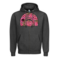 Charcoal Heather pumpkin ribbon rainbow Zipper Hoodie - JahusDesignShop