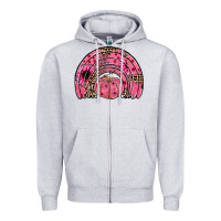 Heather Grey pumpkin ribbon rainbow Zipper Hoodie - JahusDesignShop