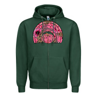 Sports Green pumpkin ribbon rainbow Zipper Hoodie - JahusDesignShop