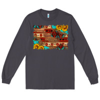 Smoke aztec and leopard background Long Sleeve Tee - HRA Design Shop