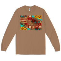 Toasted Coconut aztec and leopard background Long Sleeve Tee - HRA Design Shop