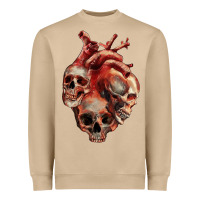 Mushroom Heart Skulls Heavyweight Sweatshirt - RanaPortraitStore