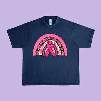 Breast Cancer Rainbow Urban Heavy Tee Designed By Ranaportraitstore