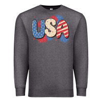 Charcoal Heather usa Premium Sweatshirt - MaliasSmallBusiness