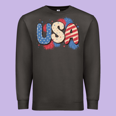 Usa Premium Sweatshirt Designed By Maliassmallbusiness
