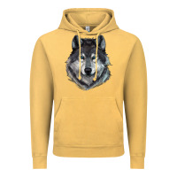 Vintage Mustard Wolf Vintage Hoodie - RanaPortraitStore