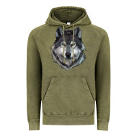 Vintage Olive Wolf Vintage Hoodie - RanaPortraitStore