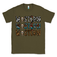 Army Green western western western Classic Tee - CowhideDigitalArt